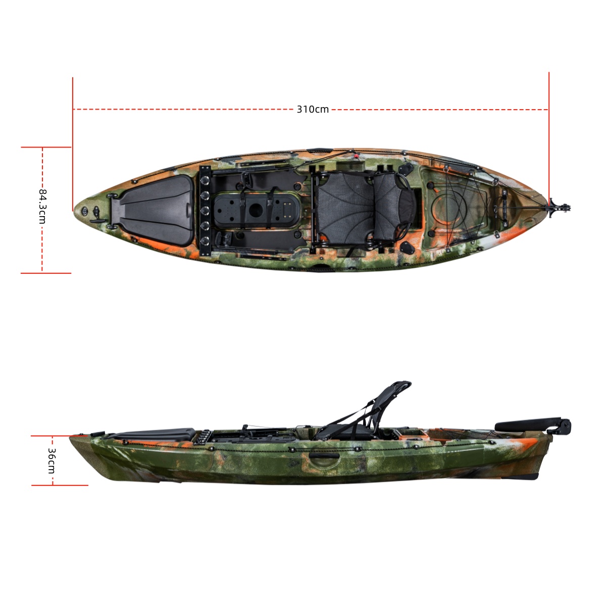 LSFファーストクラスシングルフィッシングカヤックプラスチッ - Fishing Boat Seat のレビューと価格